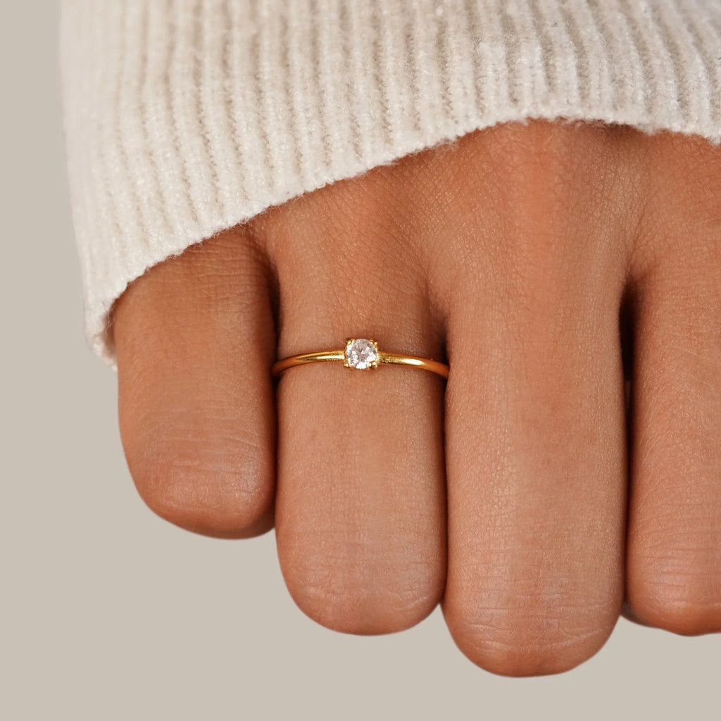 Vioraia Birthstone 18K Gold Rings