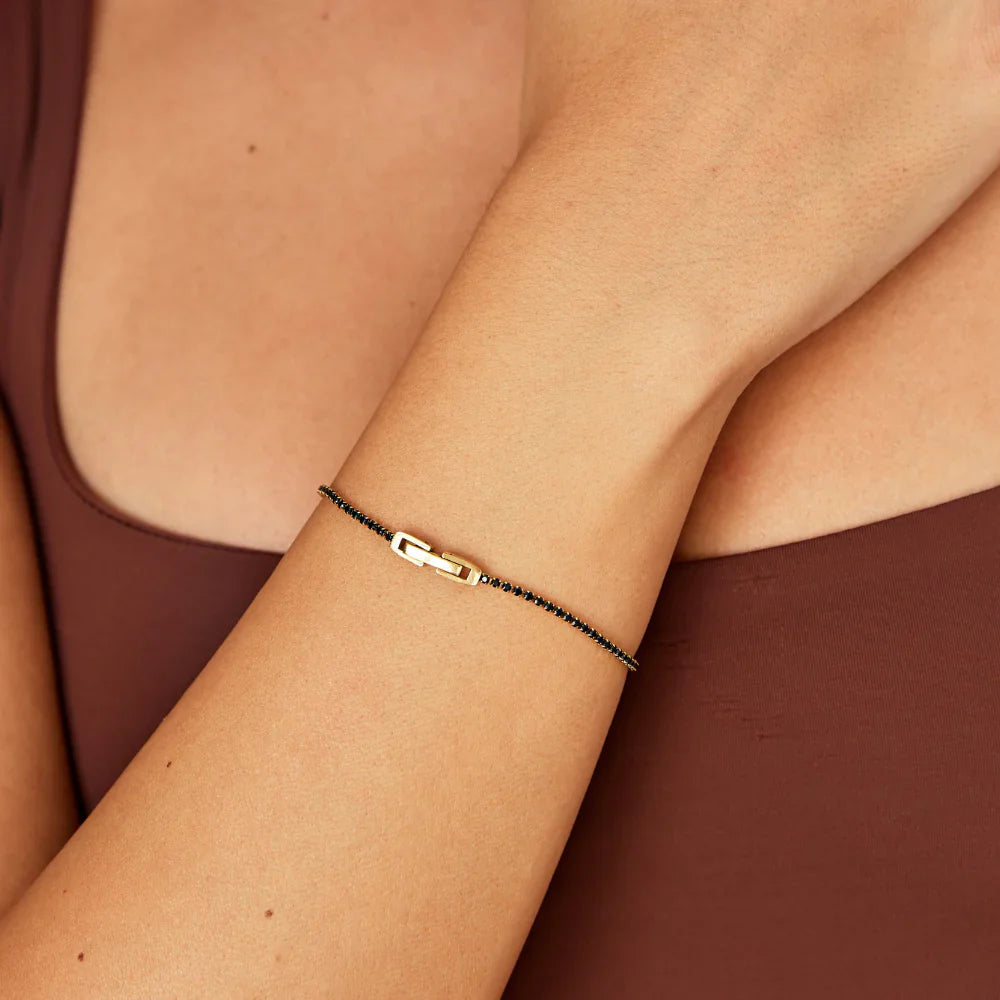 Vioraia Midnight Black Crystal Bracelet