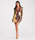 Kristina Sequin Blazer Mini Party Dress