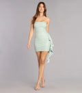 RSVP Ready Strapless Glitter Mini Dress