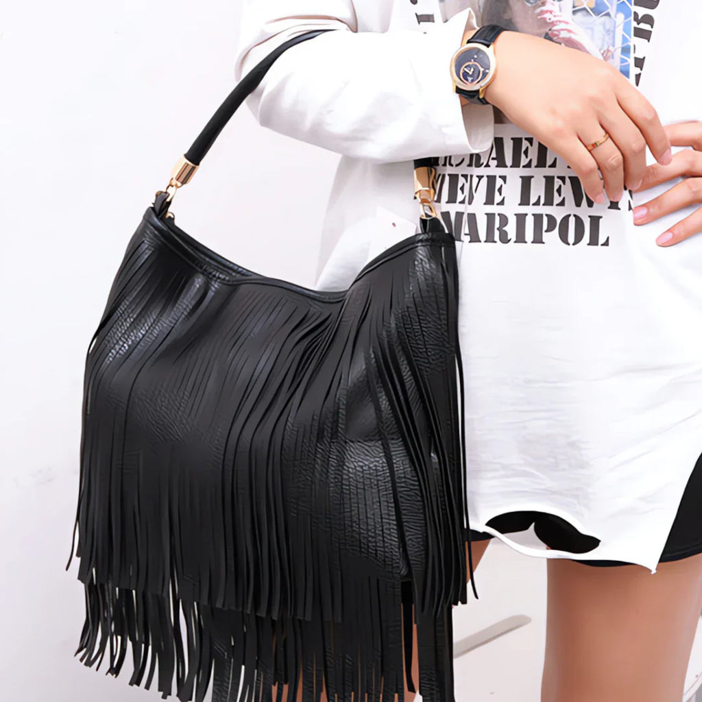 Vioraia Edina Tassel Crossbody Bag