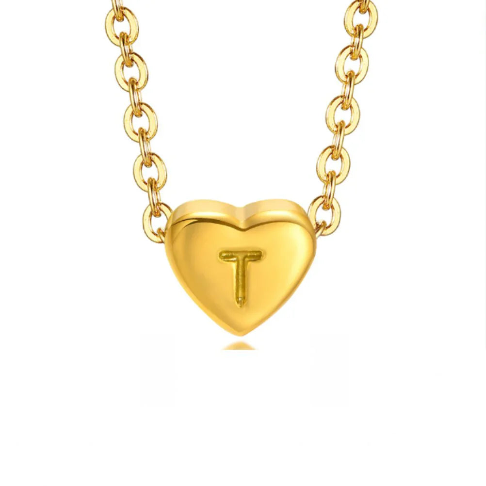Vioraia Letter Heart Necklace