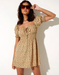 Poleze Mini Dress in Washed Ditsy