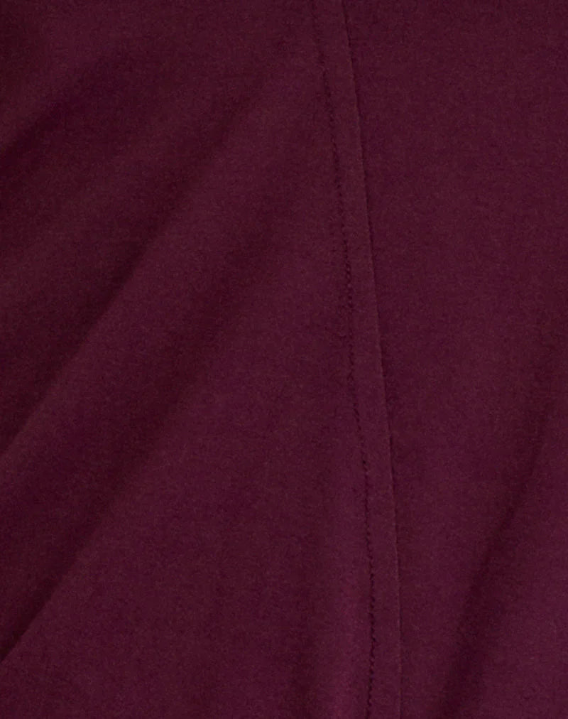 Mihiro Plunge Mini Dress in Deep Purple