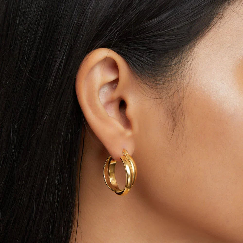Vioraia Talia Gold Hoop Earrings