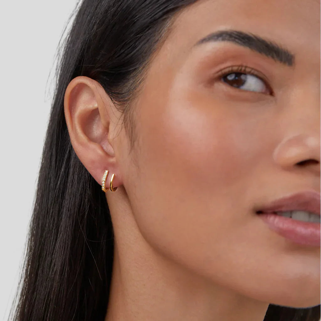 Vioraia 18K Gold & Crystal Claw Earrings