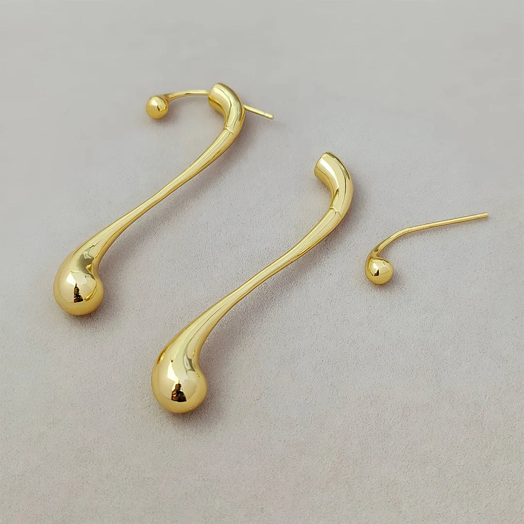 Vioraia Camille Elongated Drop Earrings