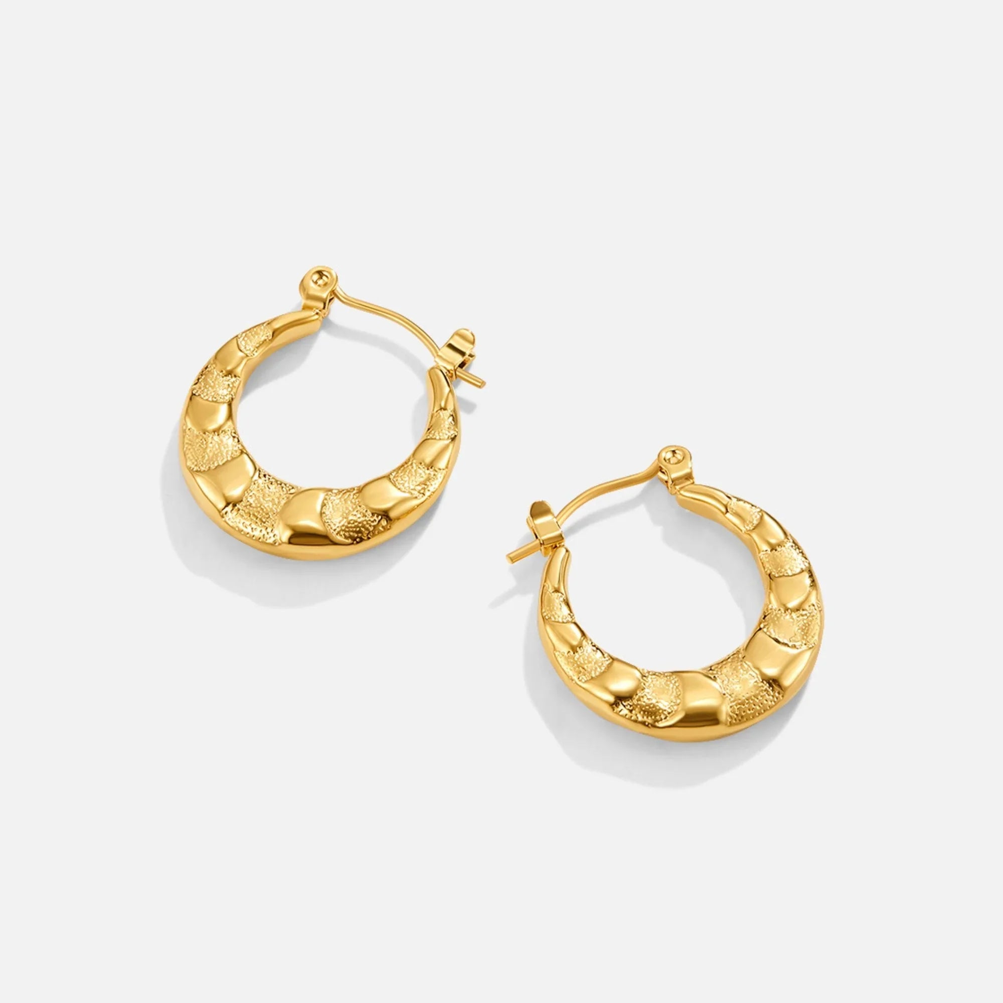 Vioraia Anaya Geometric Gold Hoop Earrings