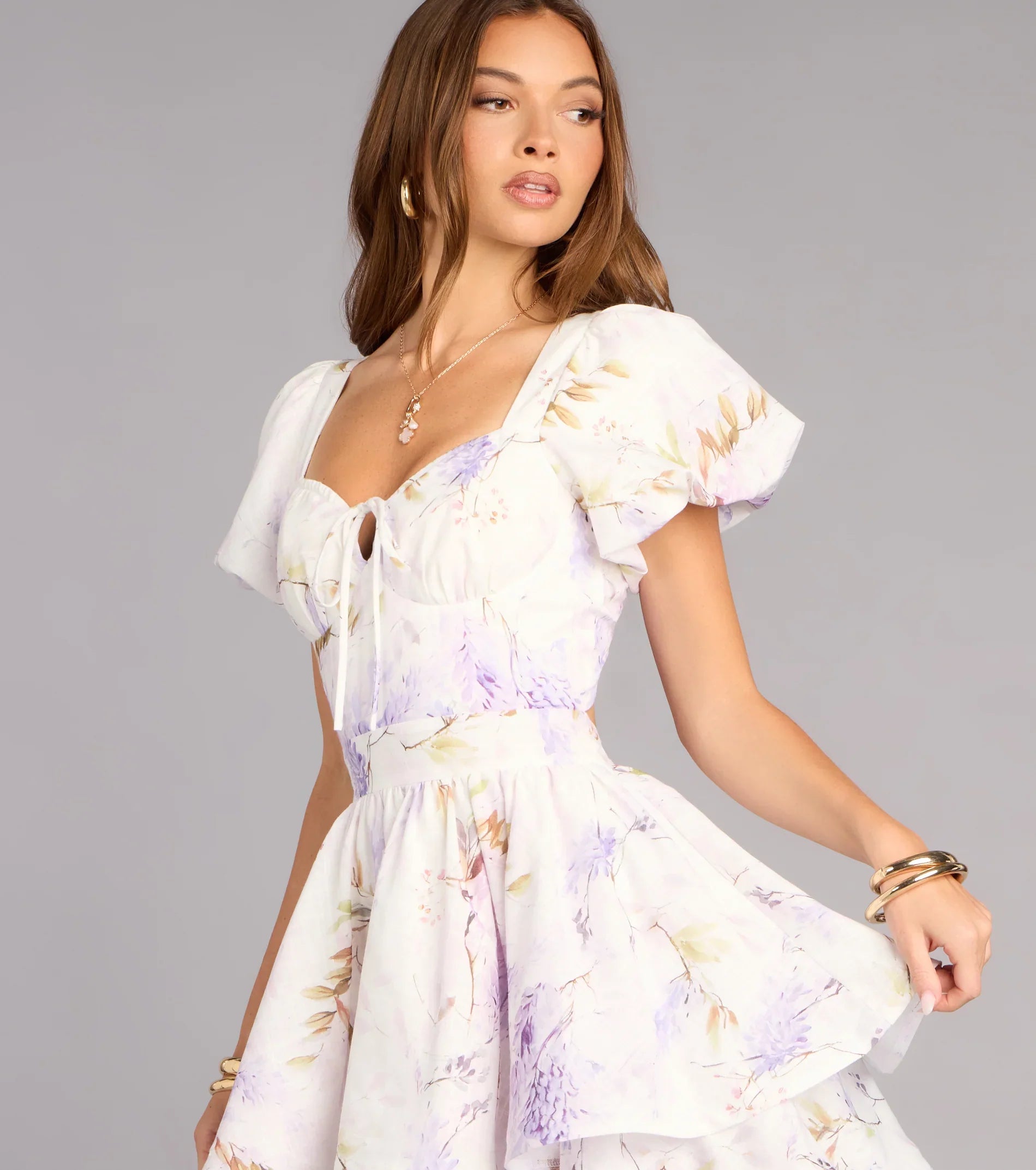 Day Date Floral Mini Dress