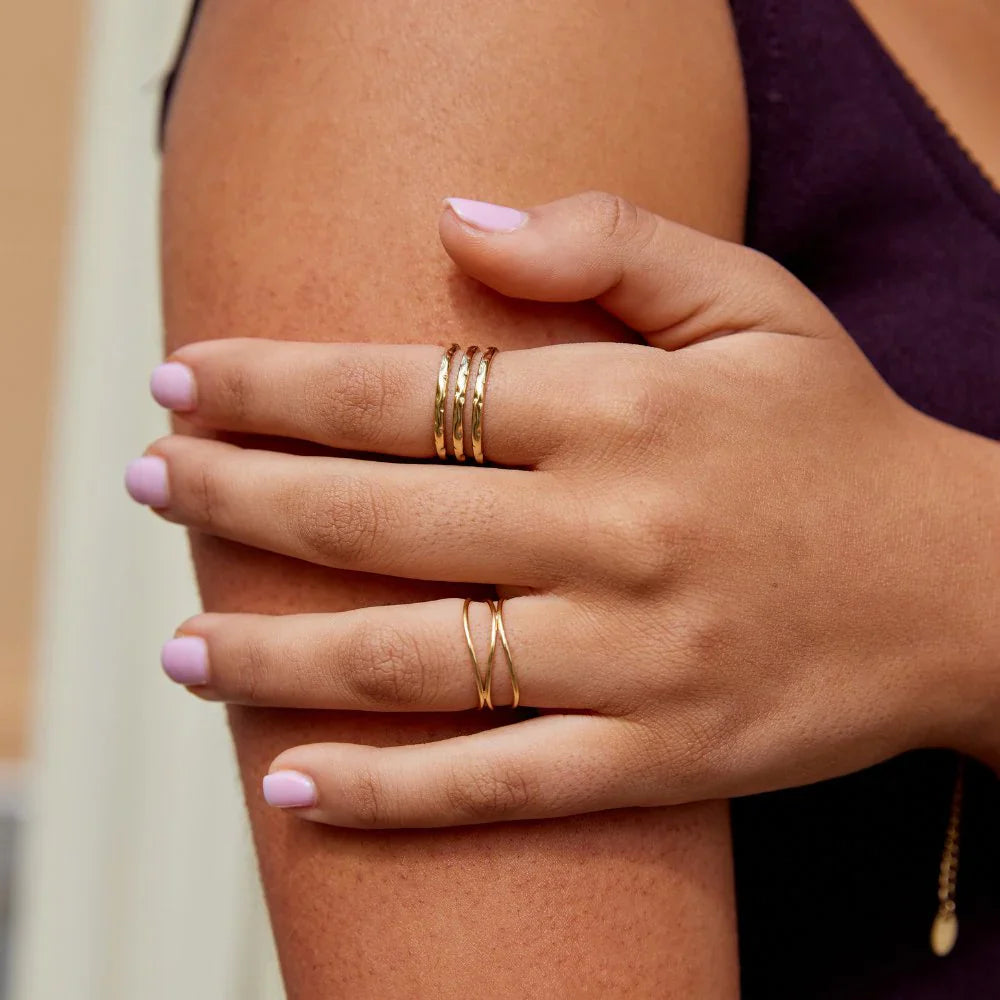 Vioraia Ohio Layered Gold Ring