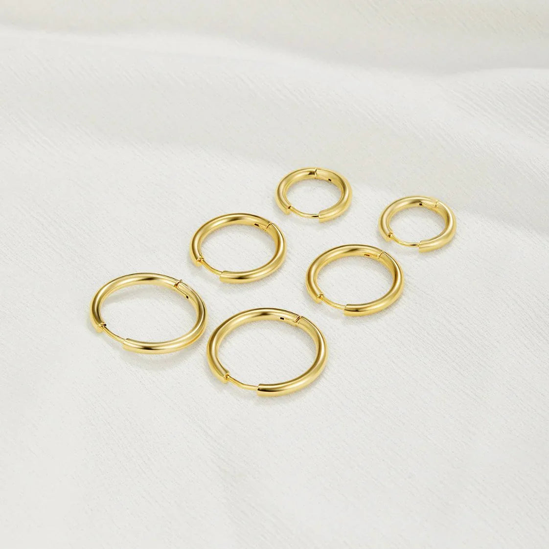 Vioraia Triple Hoop Earrings Set