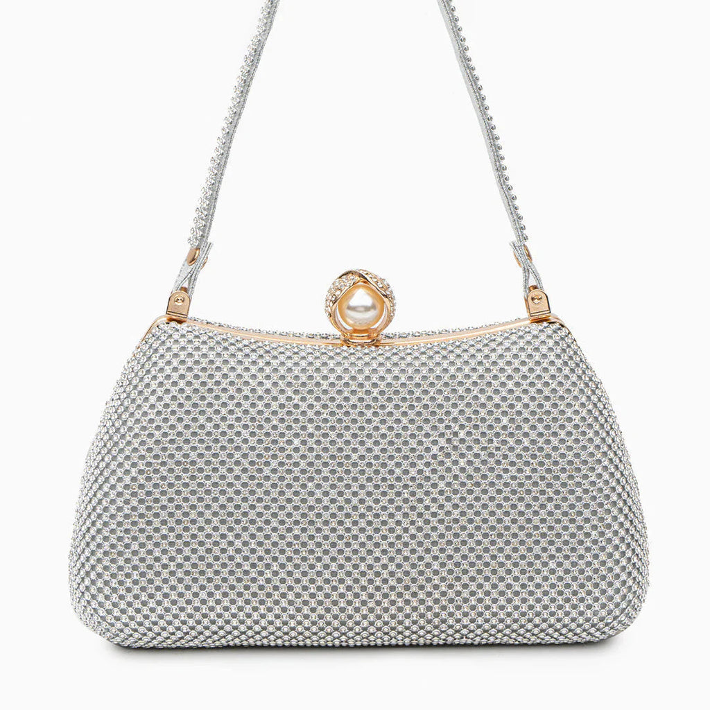 Vioraia Vintage Rhinestones Glitter Handbag