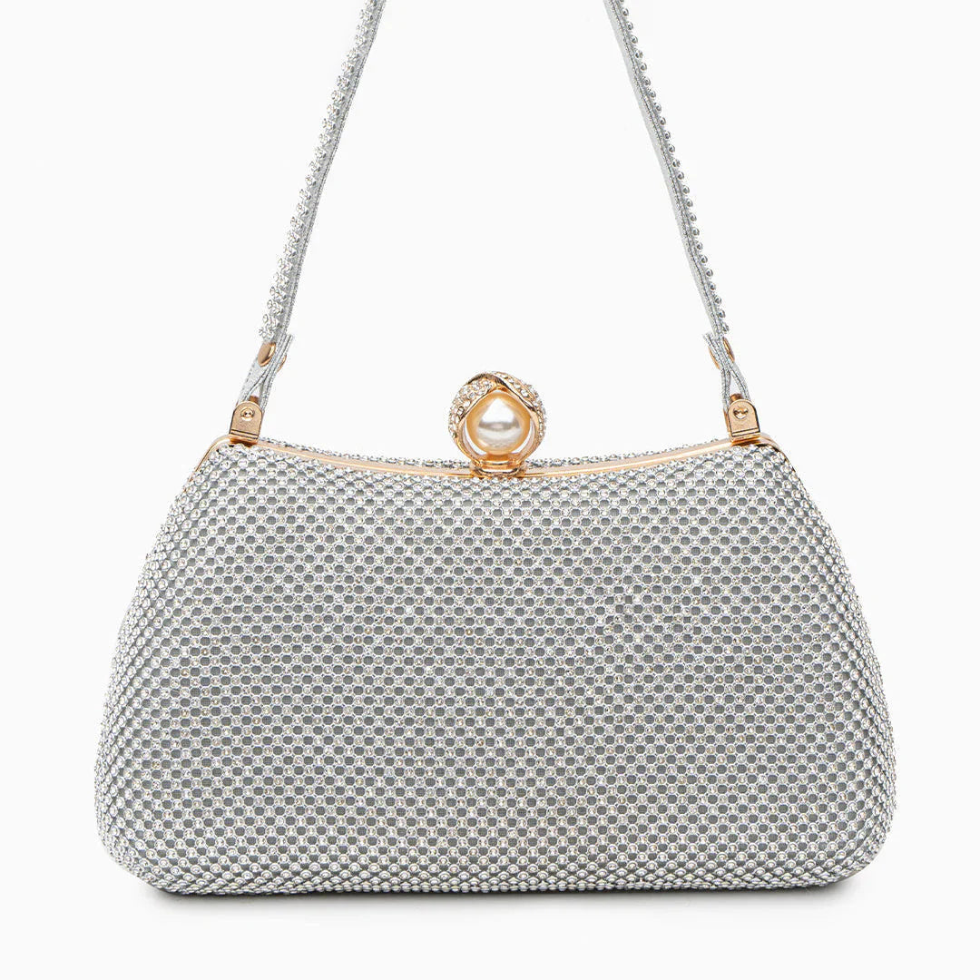 Vioraia Vintage Rhinestones Glitter Handbag