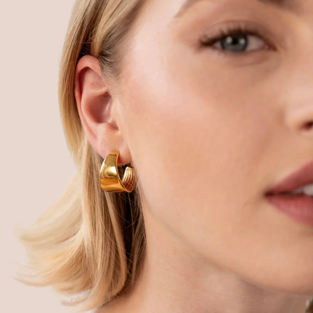 Vioraia Gigi Semi Hoop Earrings