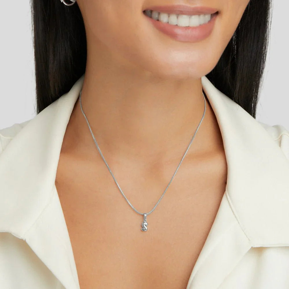 Vioraia Bubble Letter Necklace