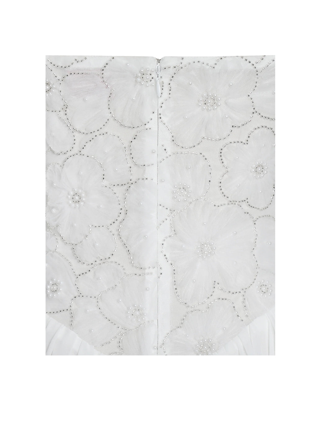 Ucille White Embroidered Chiffon Maxi Dress
