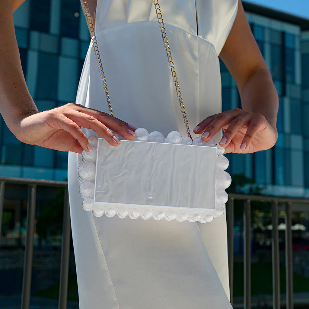 Vioraia Acrylic Cloud Clutch Bag