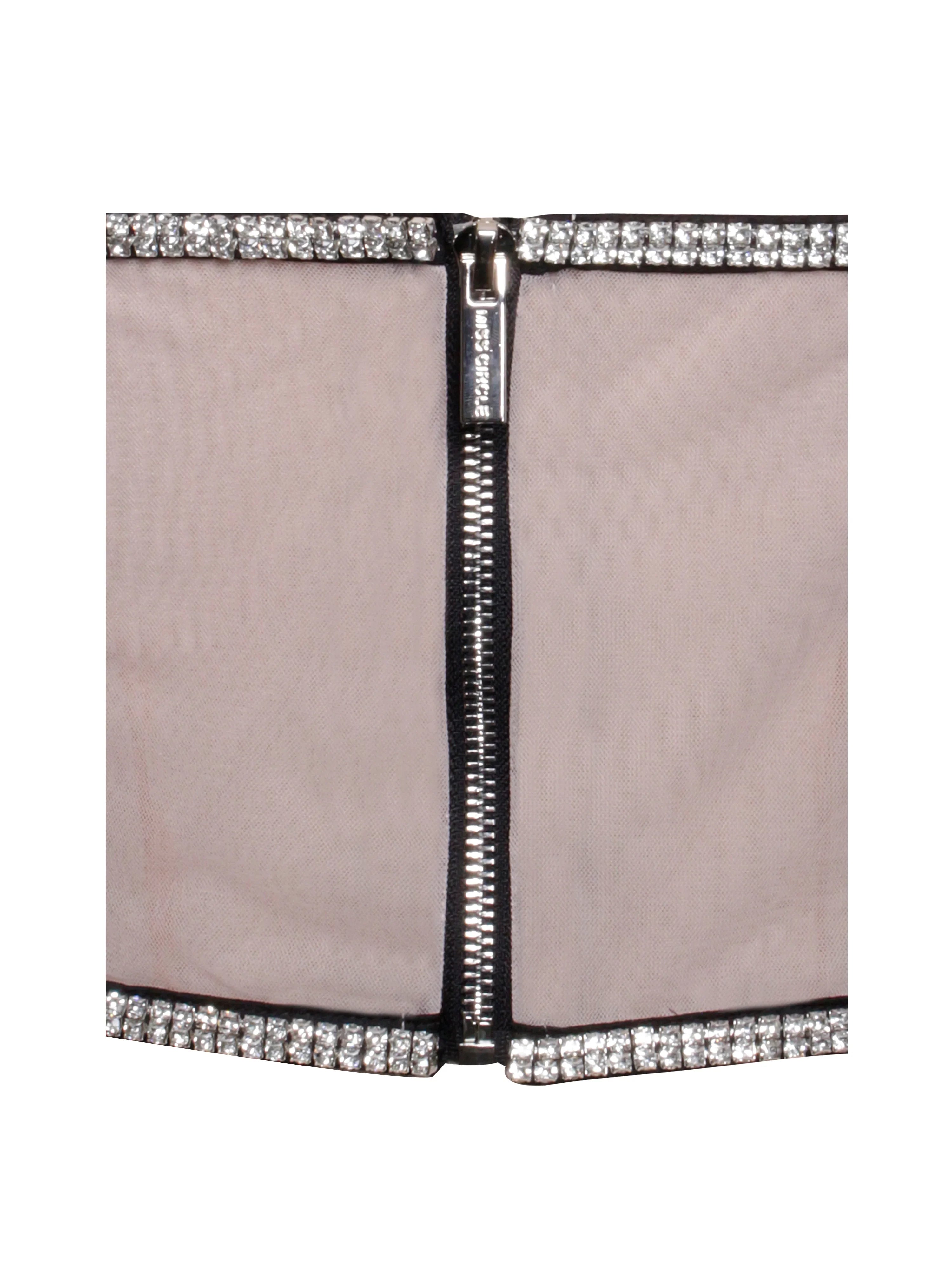 Cadence Black Satin Crystal Embellished Corset Dress