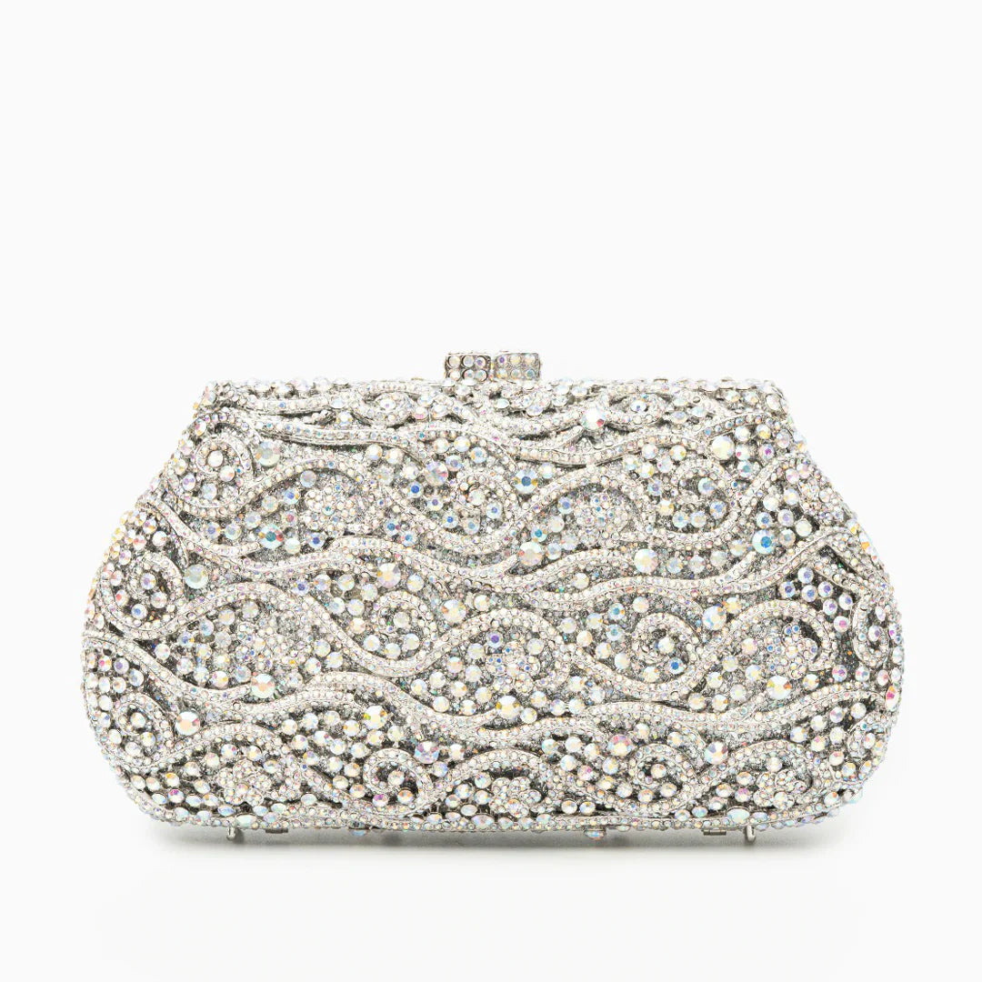 Vioraia (CS) Juliet Rhinestones Clutch Bag - Silver