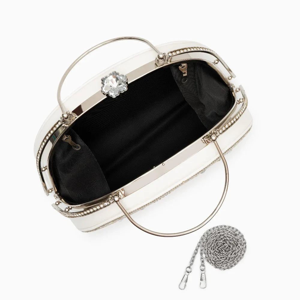Vioraia Tiffany Rhinestones Clutch Bag