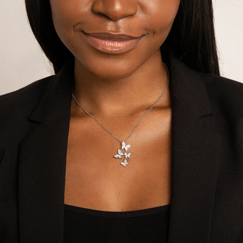 Vioraia Soaring Butterflies Necklace