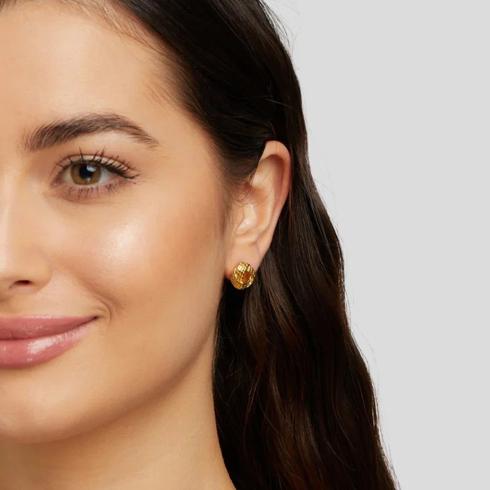Vioraia Knotted Twist Gold Earrings