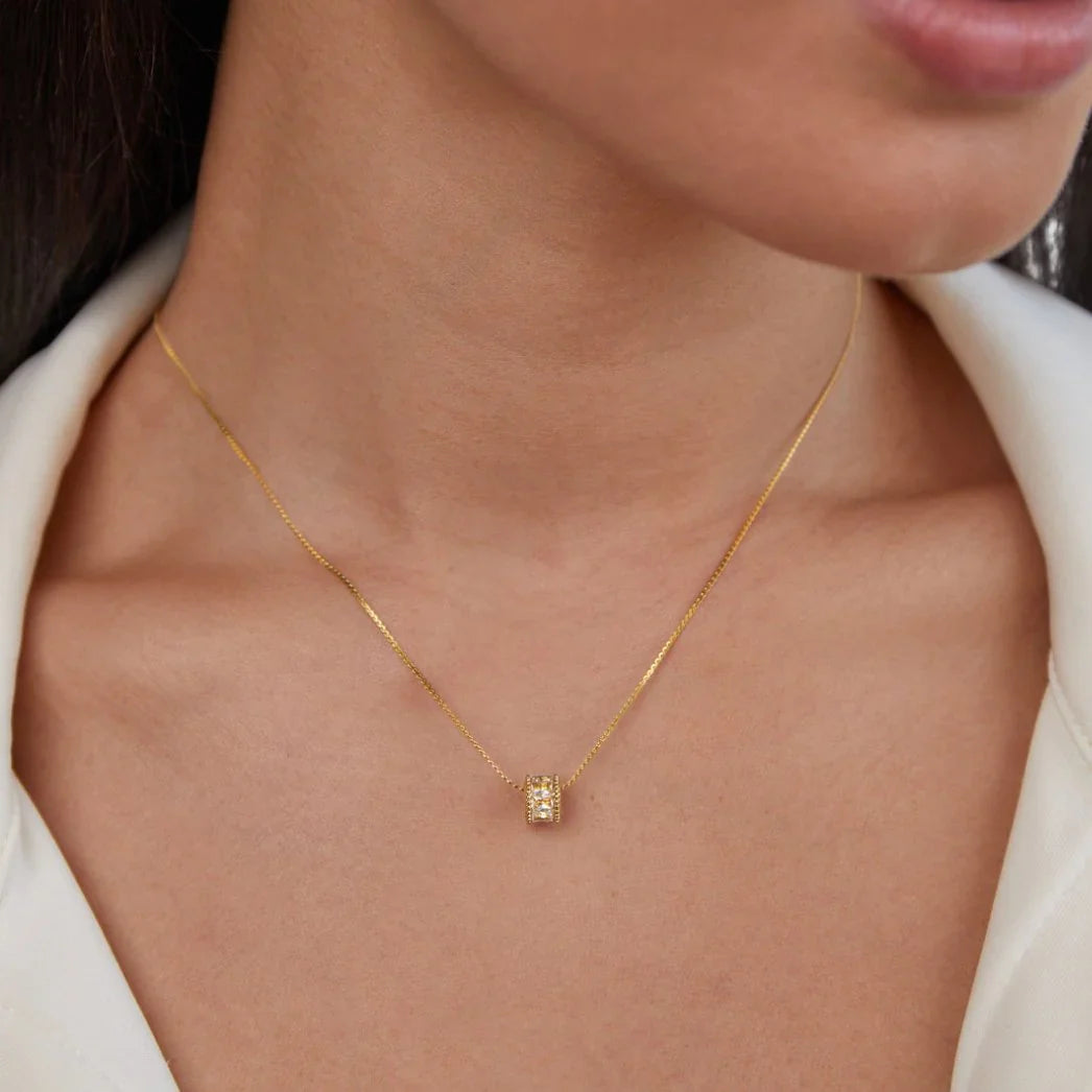 Vioraia Gigi Crystal 18K Gold Necklace