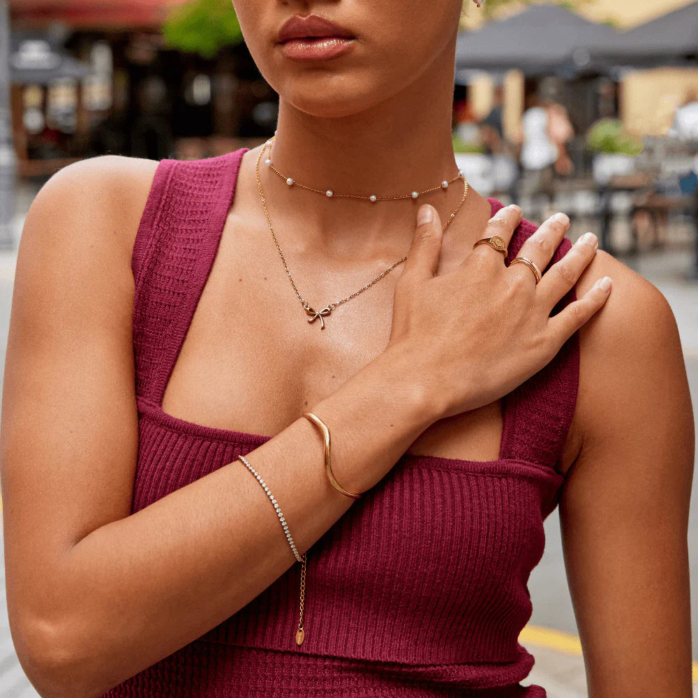 Vioraia Wave Gold Bracelet