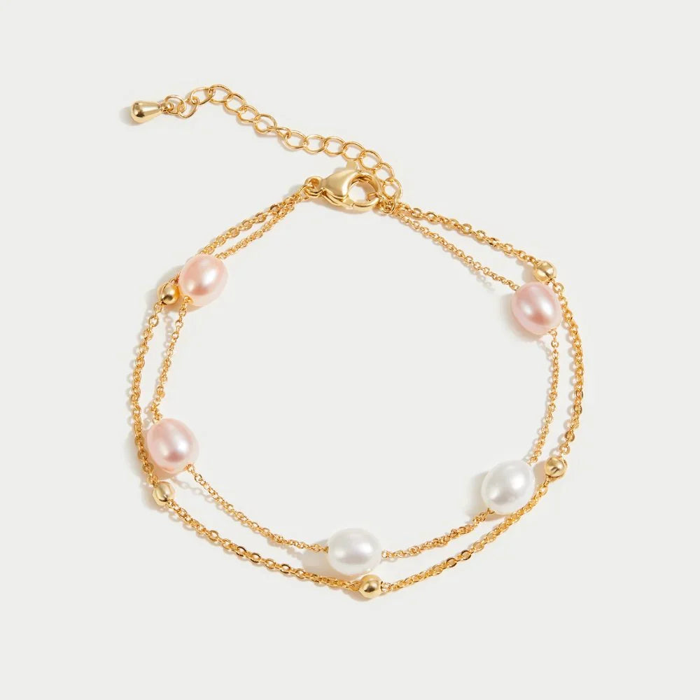 Vioraia Freshwater Pearl Layered Bracelet