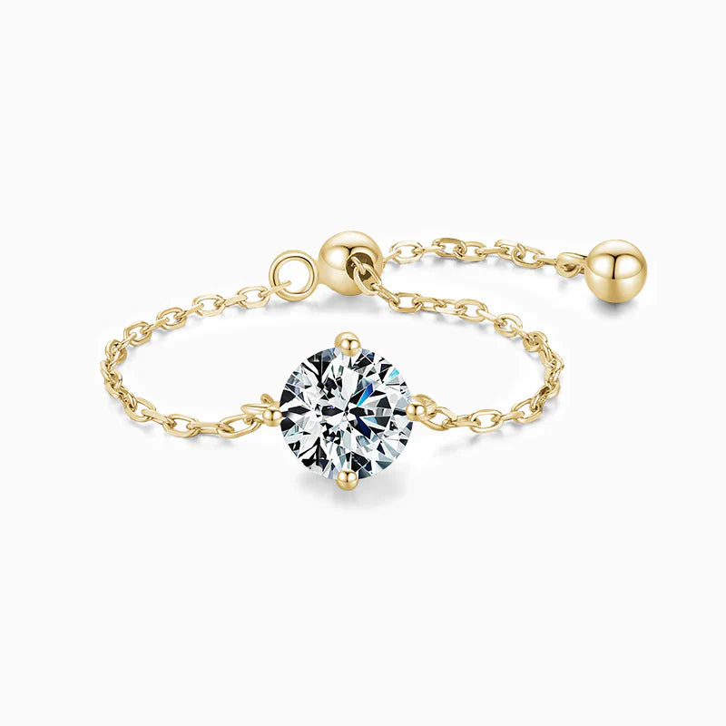 Vioraia Lavish Droplet Chain Ring