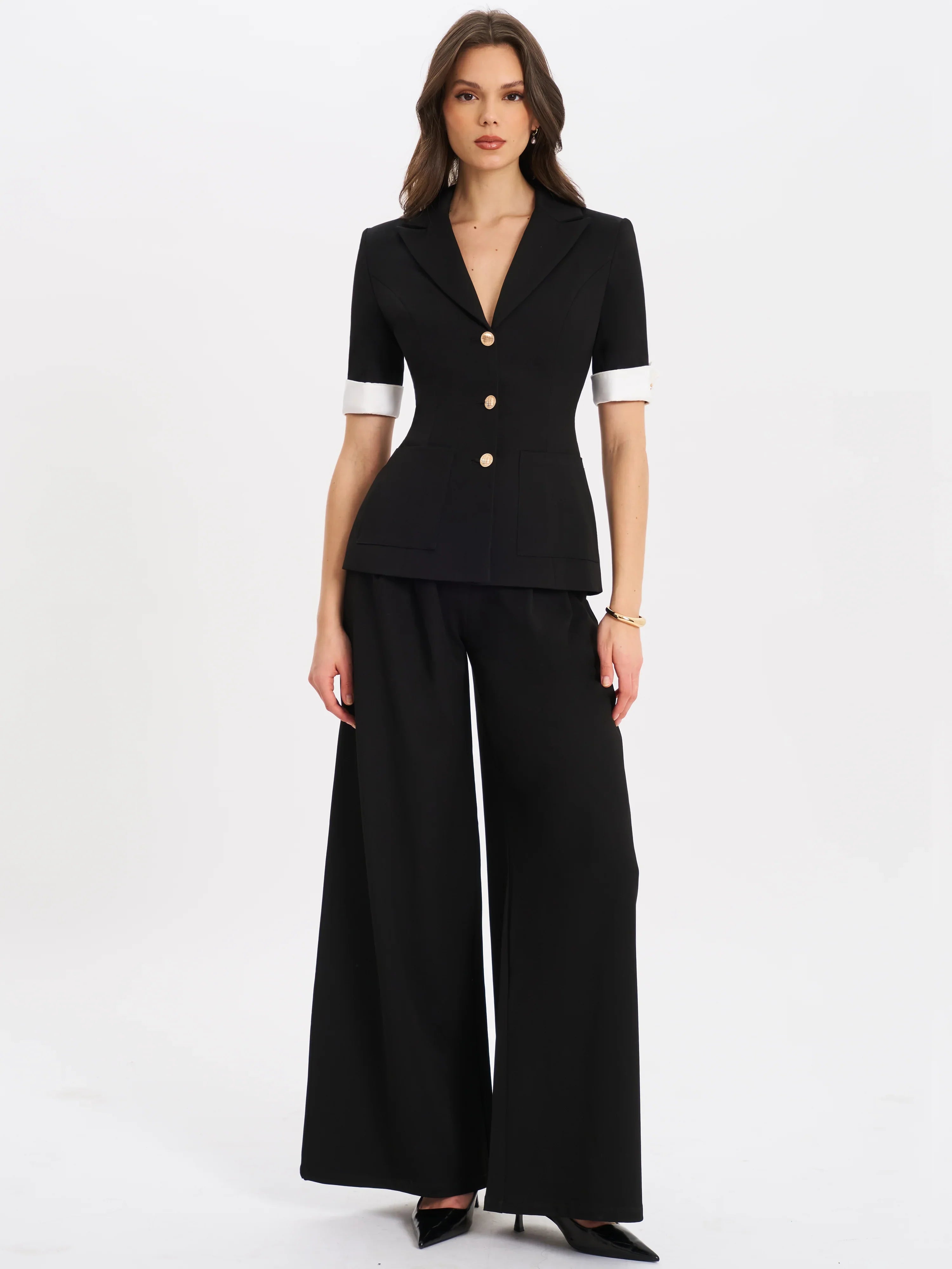 Aleena Short Sleeve Business Casual Blazer