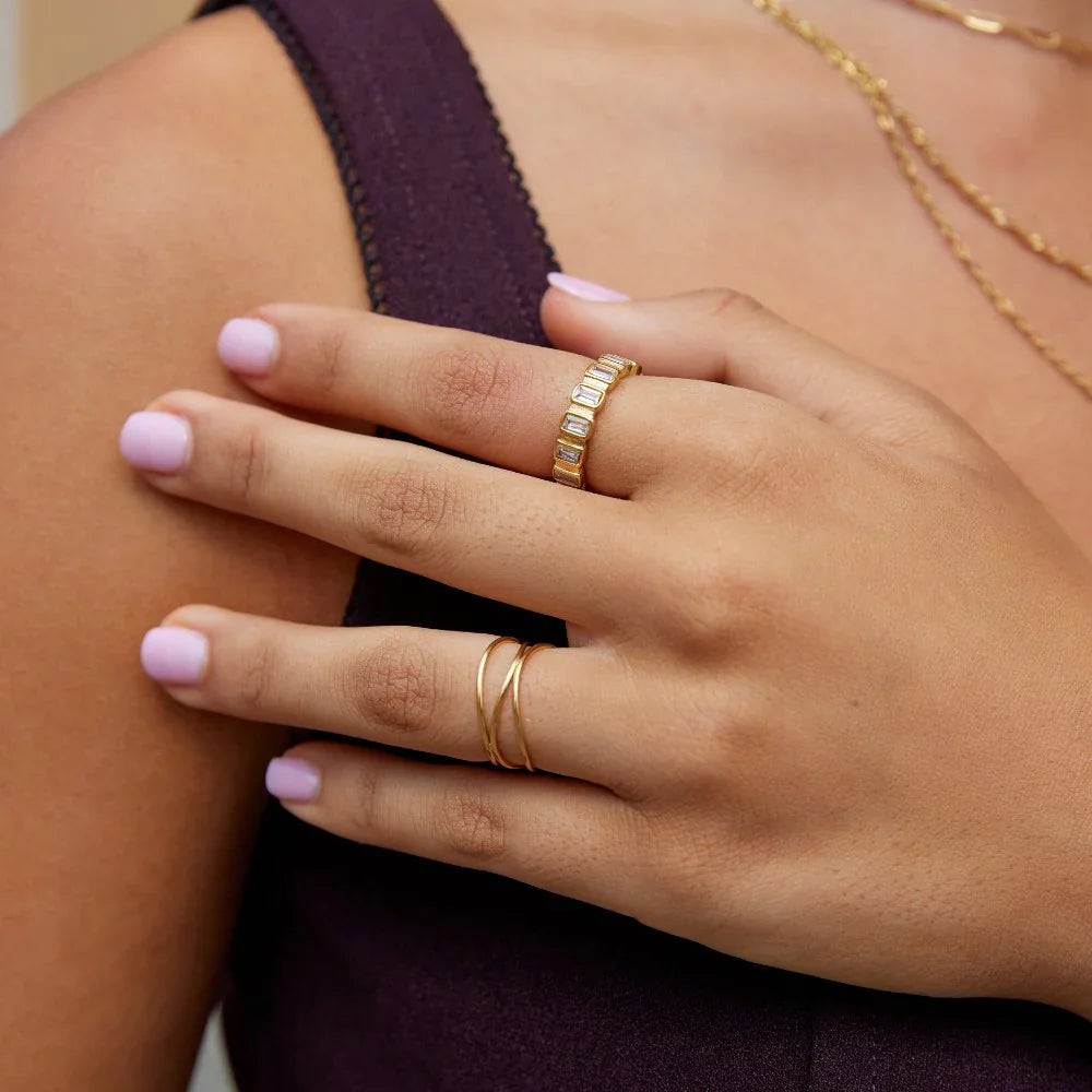 Vioraia Gigi Square Crystal Ring