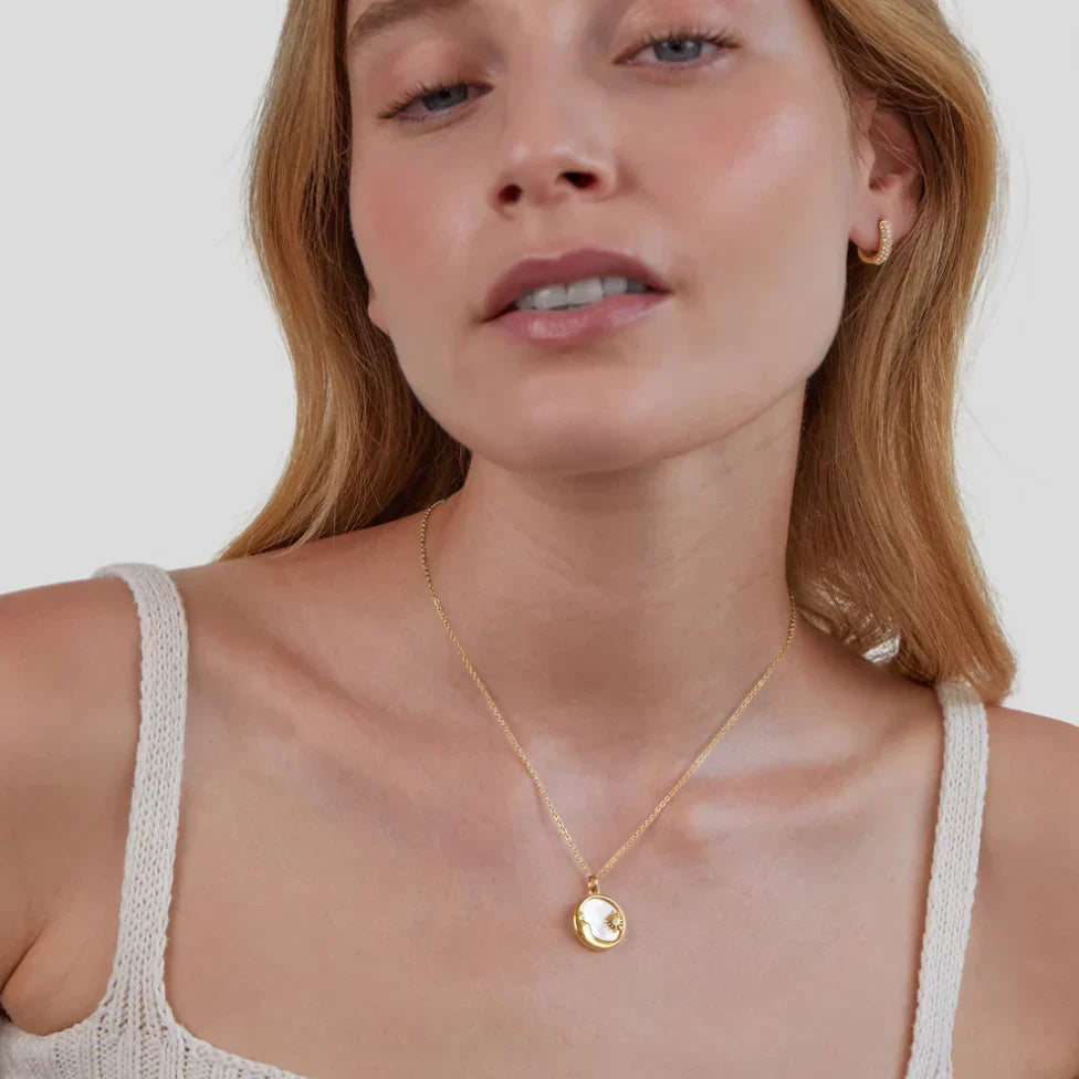 Vioraia Dreaming in the Clouds' Moon & Star Necklace