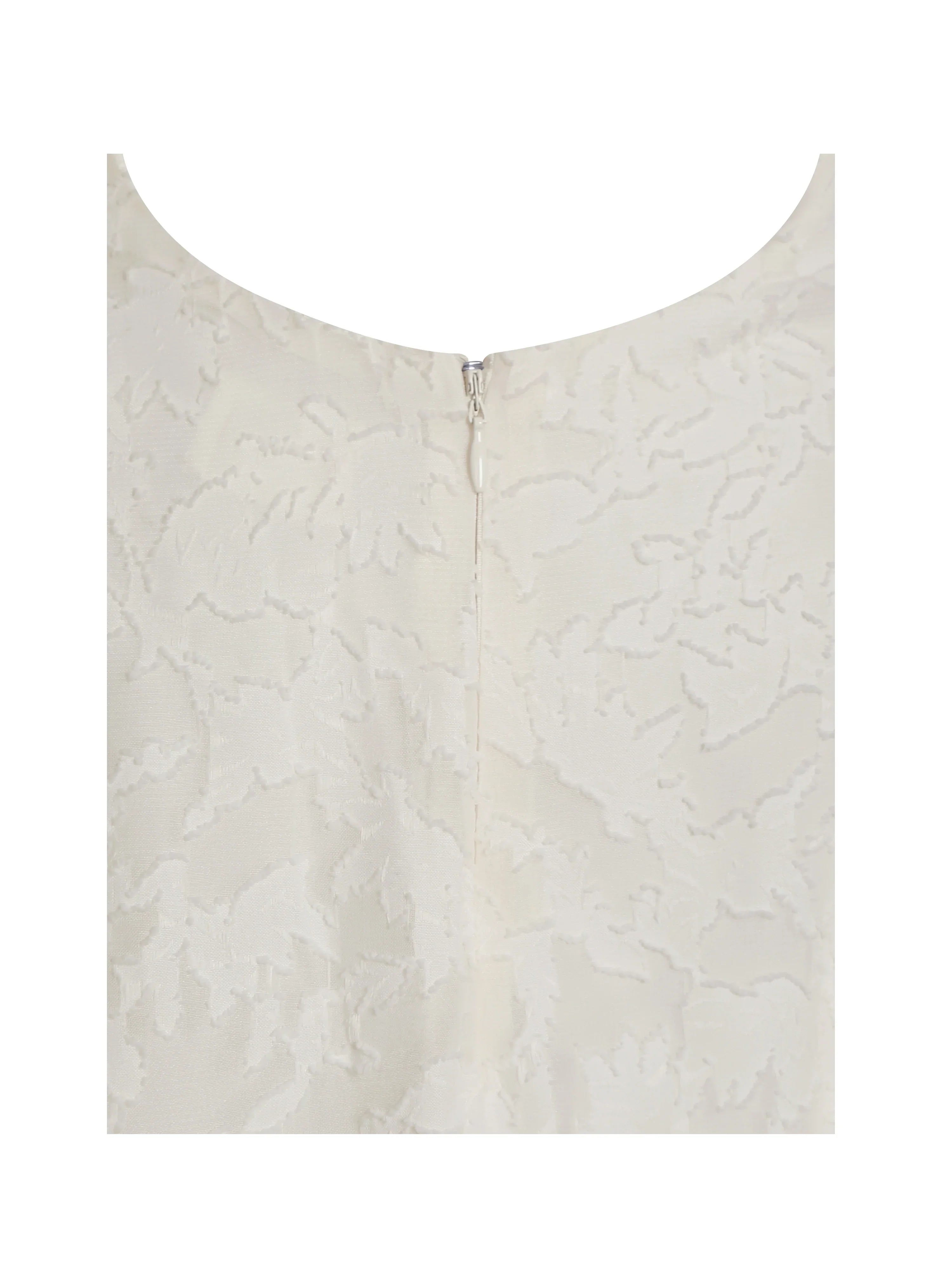 Pandora White Bubble Sleeve Backless Maxi Dress