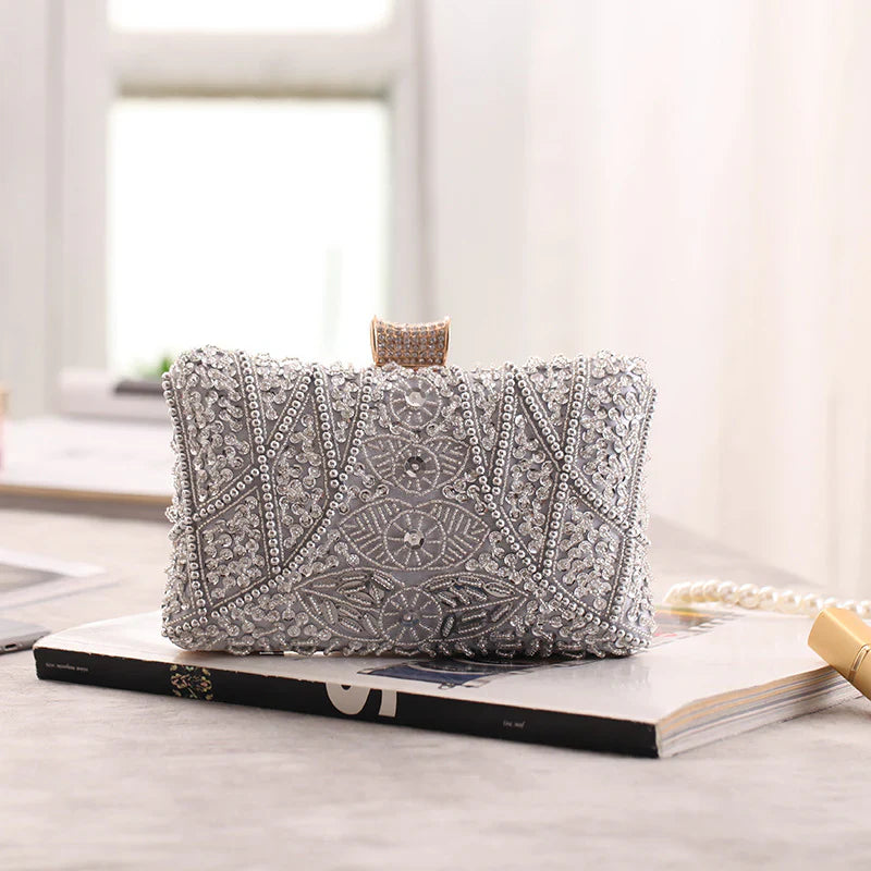 Vioraia Kaia Luxury Beaded Clutch Bag