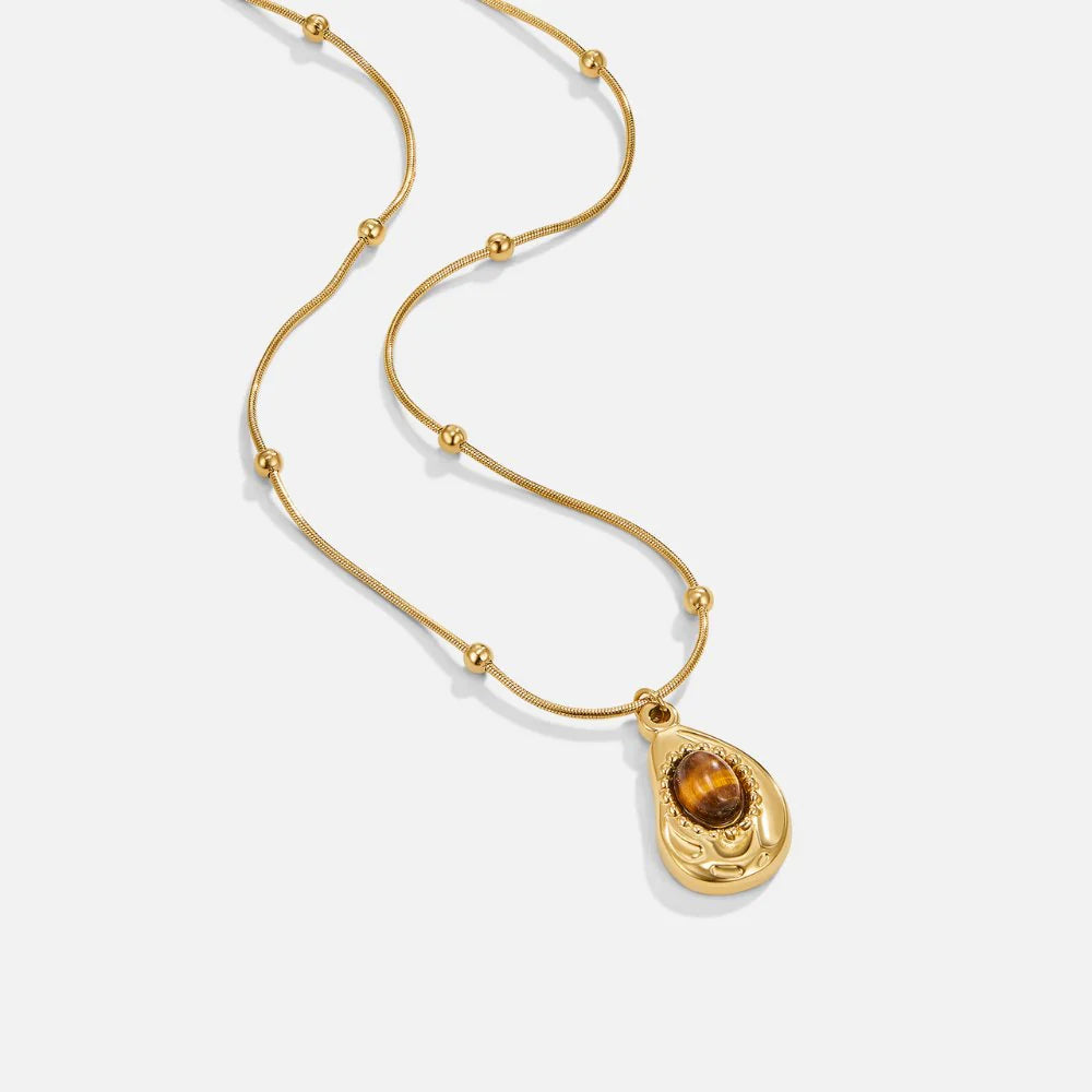 Vioraia Tiger Stone Pendant Necklace