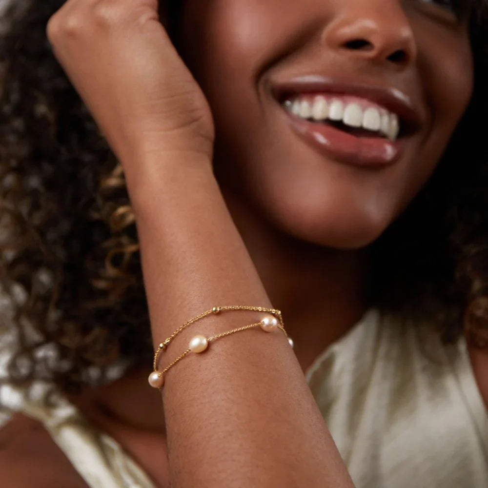 Vioraia Freshwater Pearl Layered Bracelet