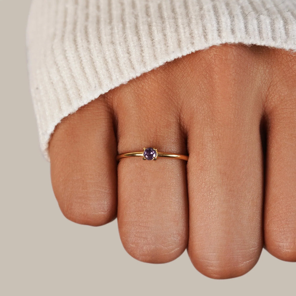 Vioraia Birthstone 18K Gold Rings