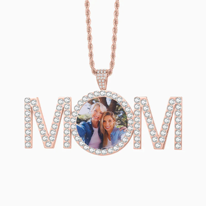 Vioraia Sparkling Mom Photo Necklace