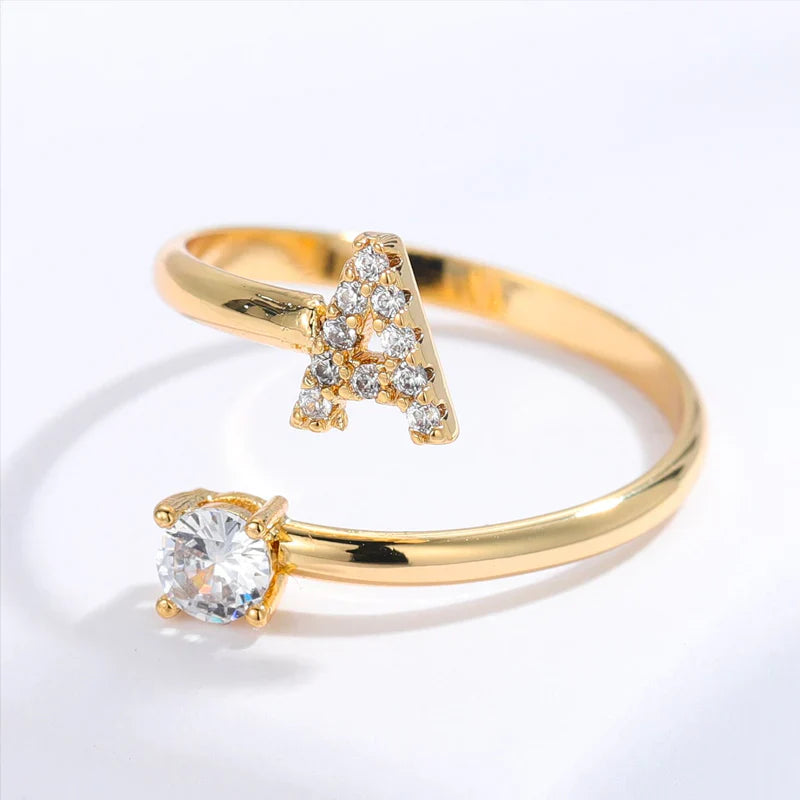 Vioraia Sparkling Initial Ring