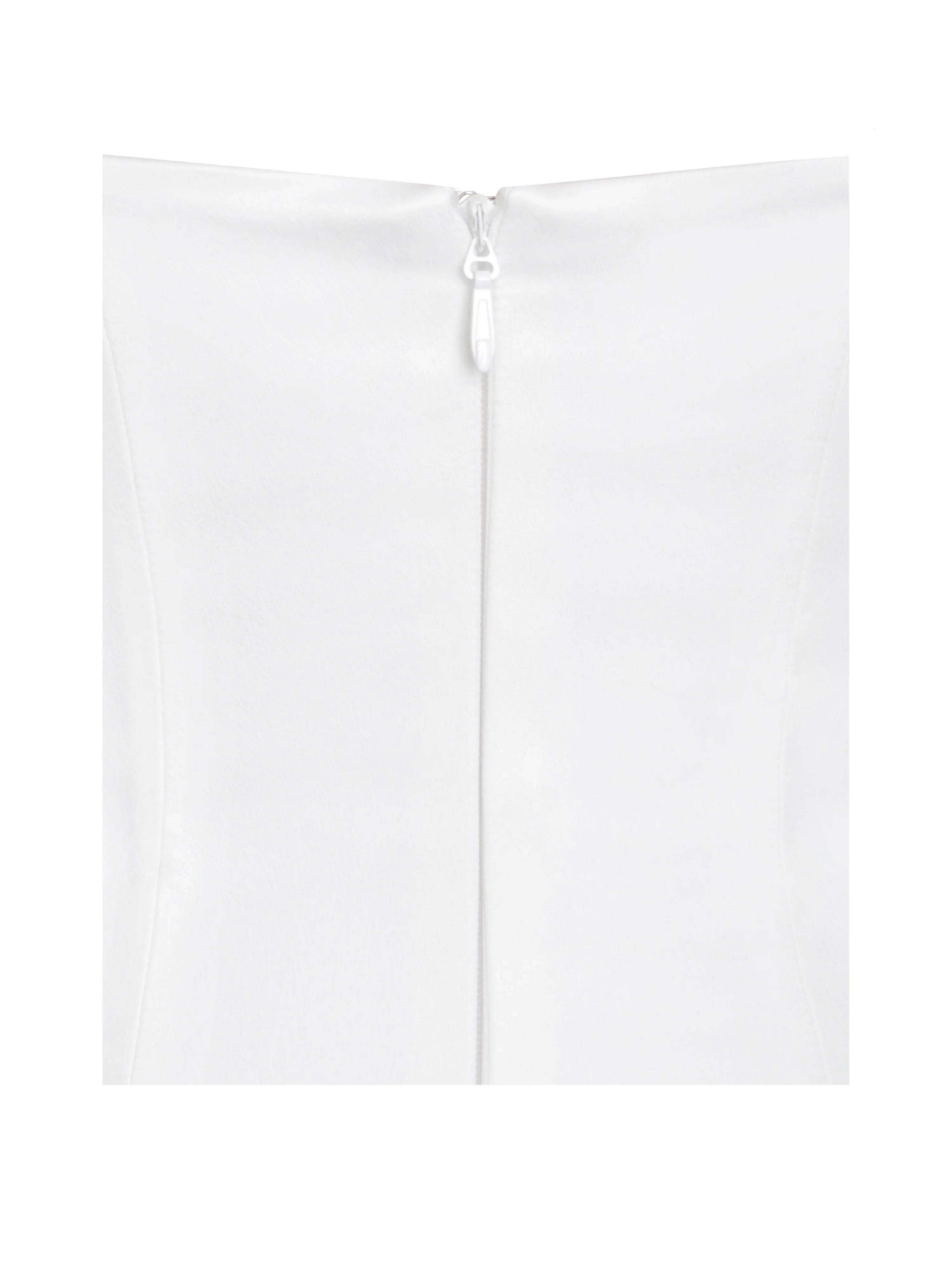 Umay White Drop Waist Satin Corset Bridal Gown