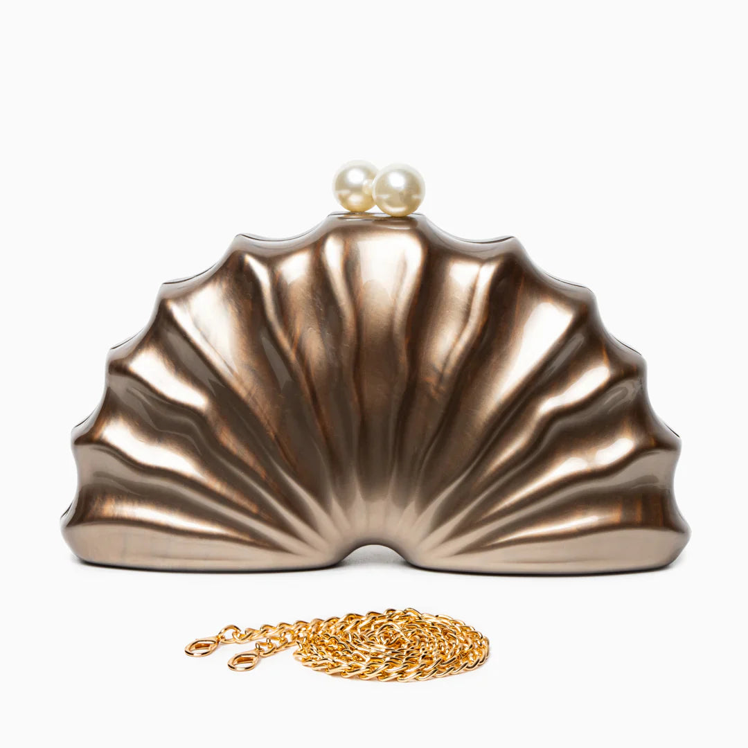 Vioraia Chloe Shell Clutch Bag