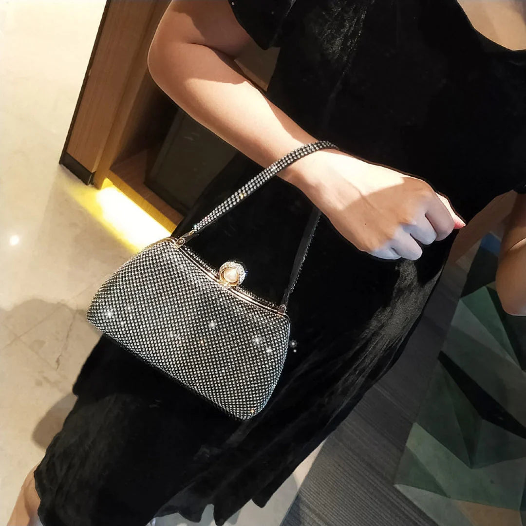 Vioraia Vintage Rhinestones Glitter Handbag