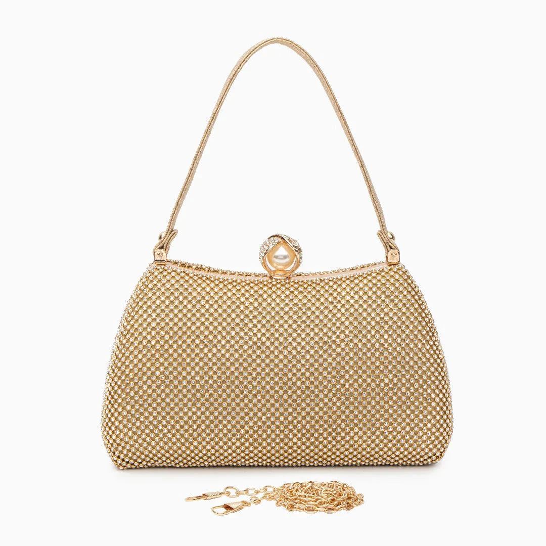 Vioraia Vintage Rhinestones Glitter Handbag