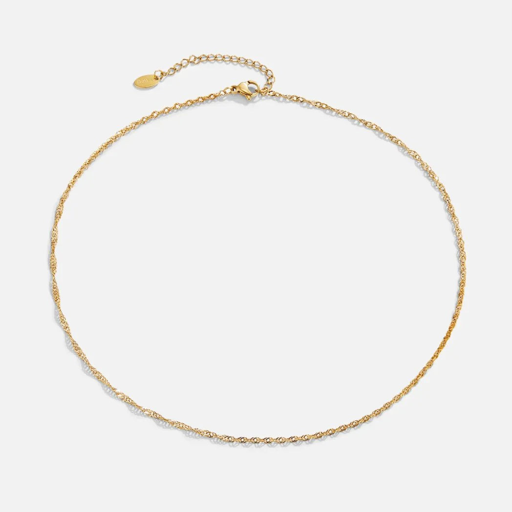 Vioraia Mila Twist Gold Chain Necklace