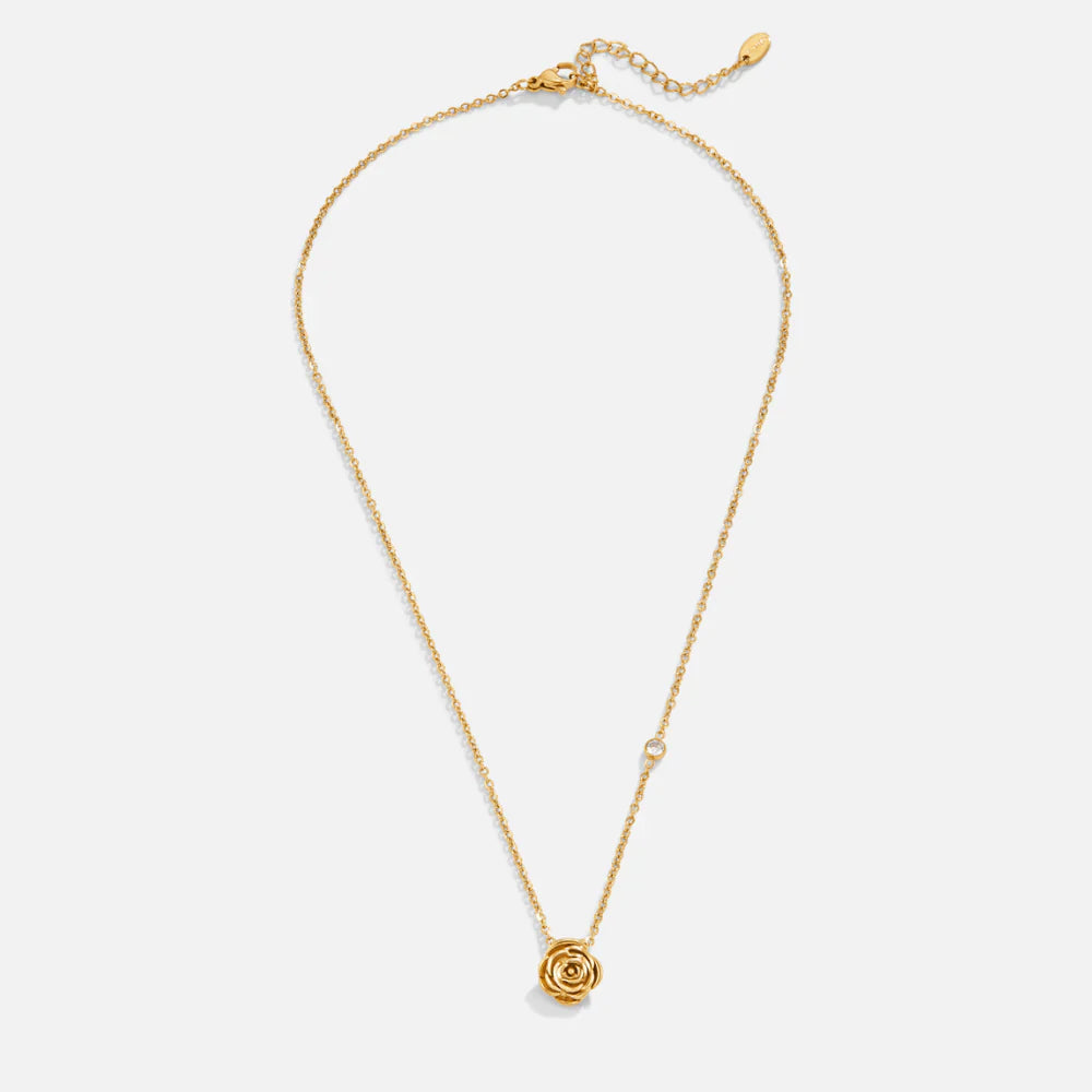 Vioraia Golden Rose Pendant Necklace