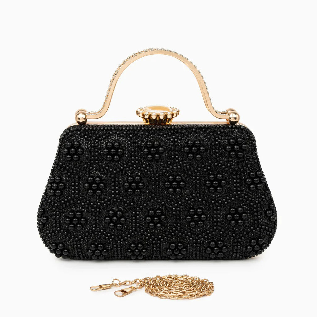 Vioraia Clarab  Pearl Clutch Bag