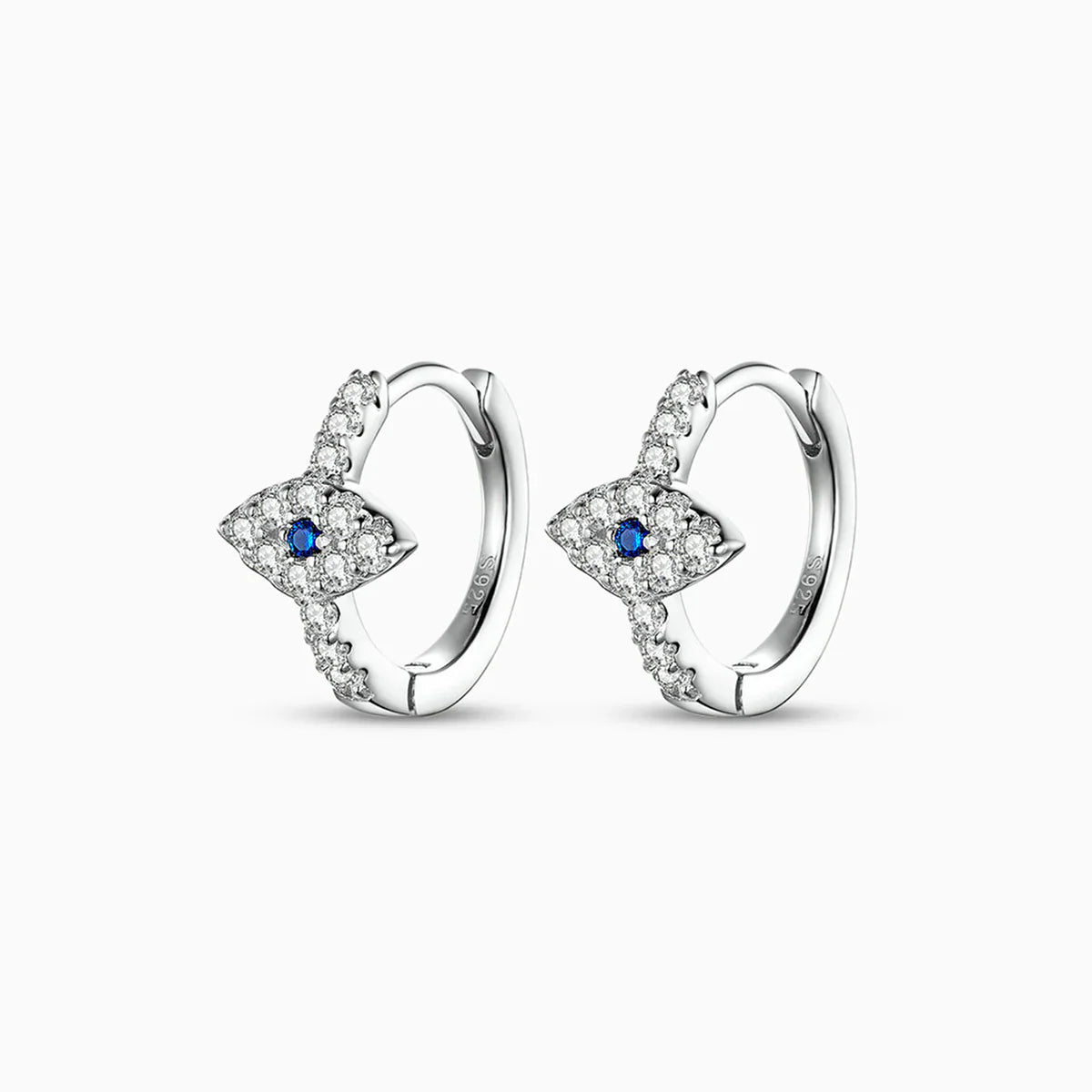 Vioraia Evil Eye Huggie Earrings