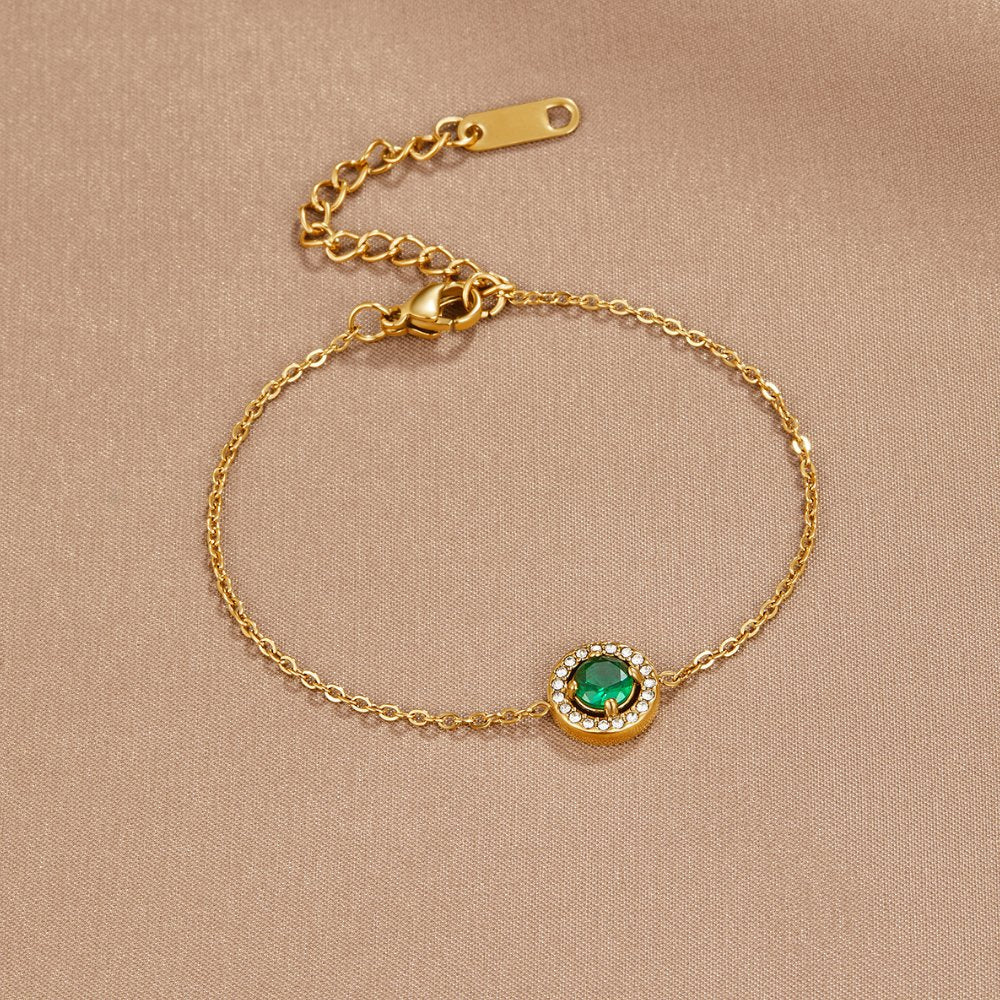 Vioraia Green Emerald Crystal Bracelet