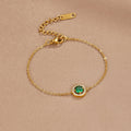 Vioraia Green Emerald Crystal Bracelet